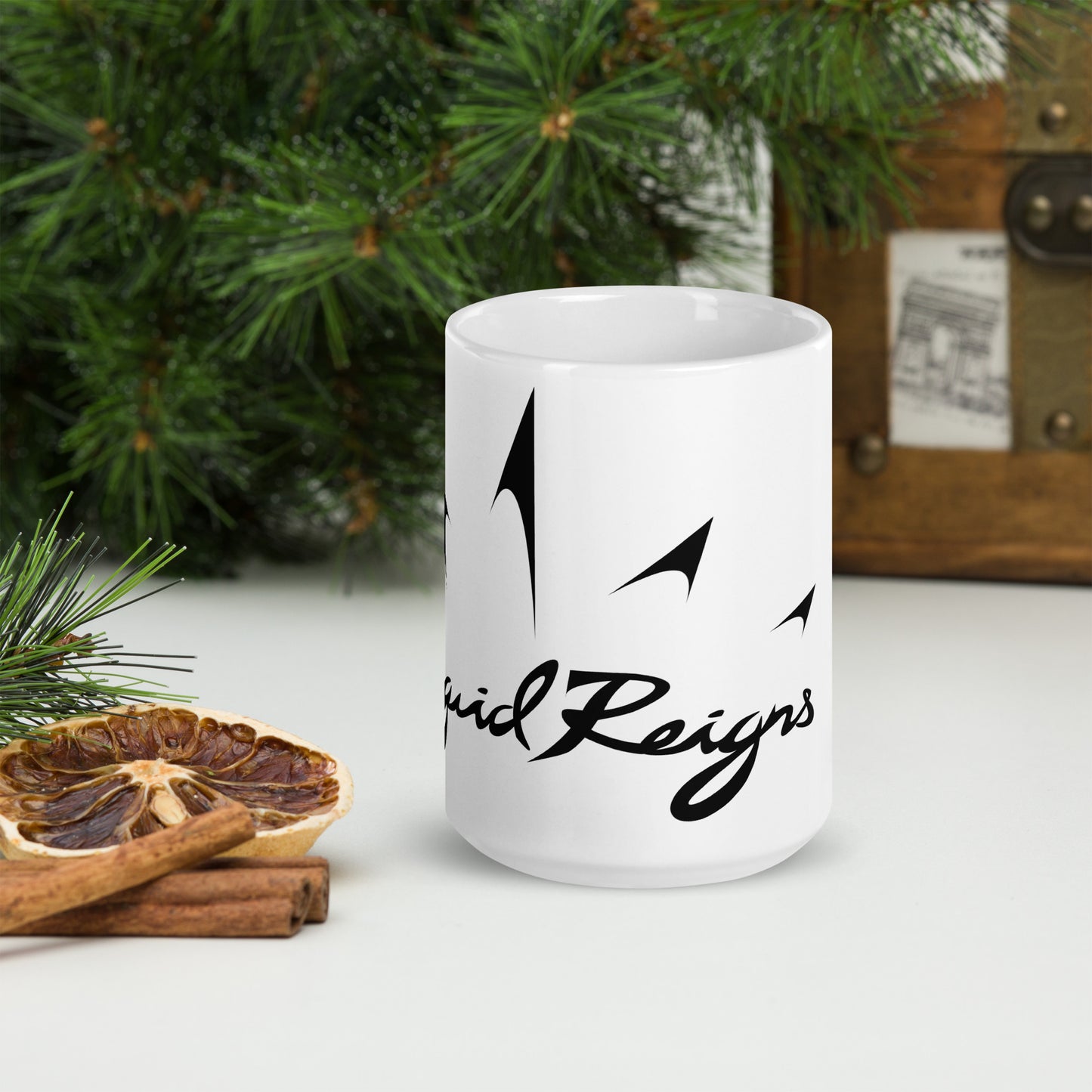 Liquid Reigns - White glossy mug