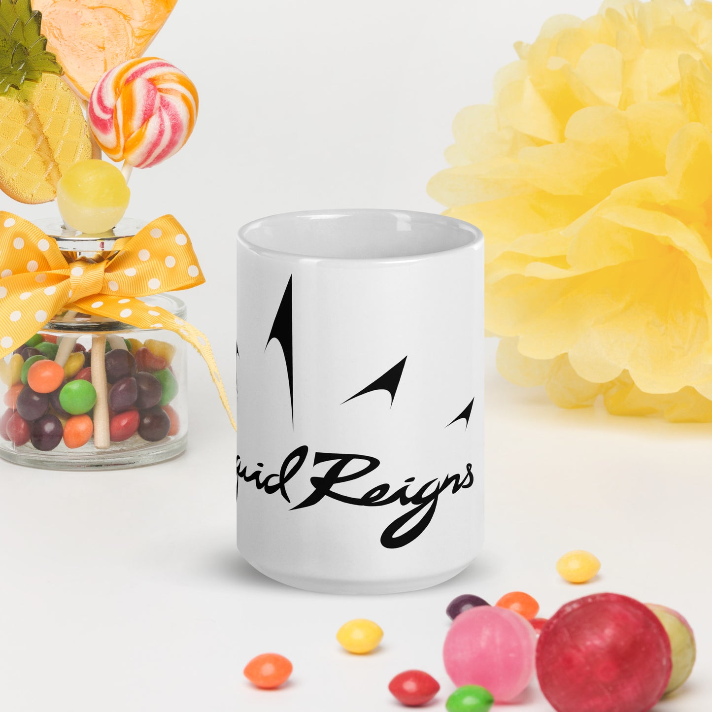 Liquid Reigns - White glossy mug