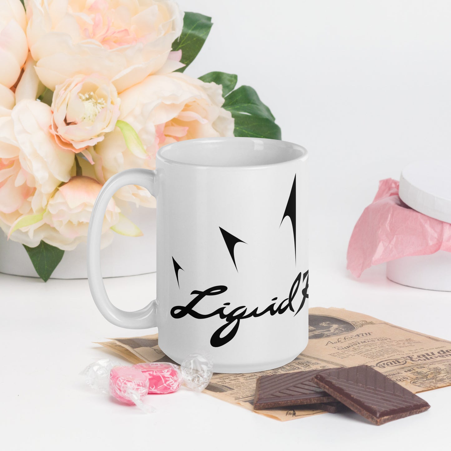 Liquid Reigns - White glossy mug