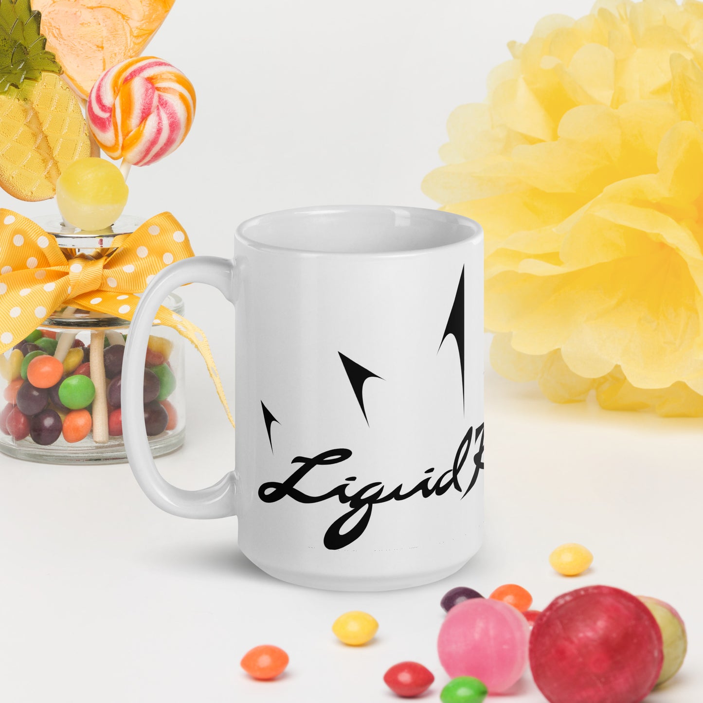 Liquid Reigns - White glossy mug