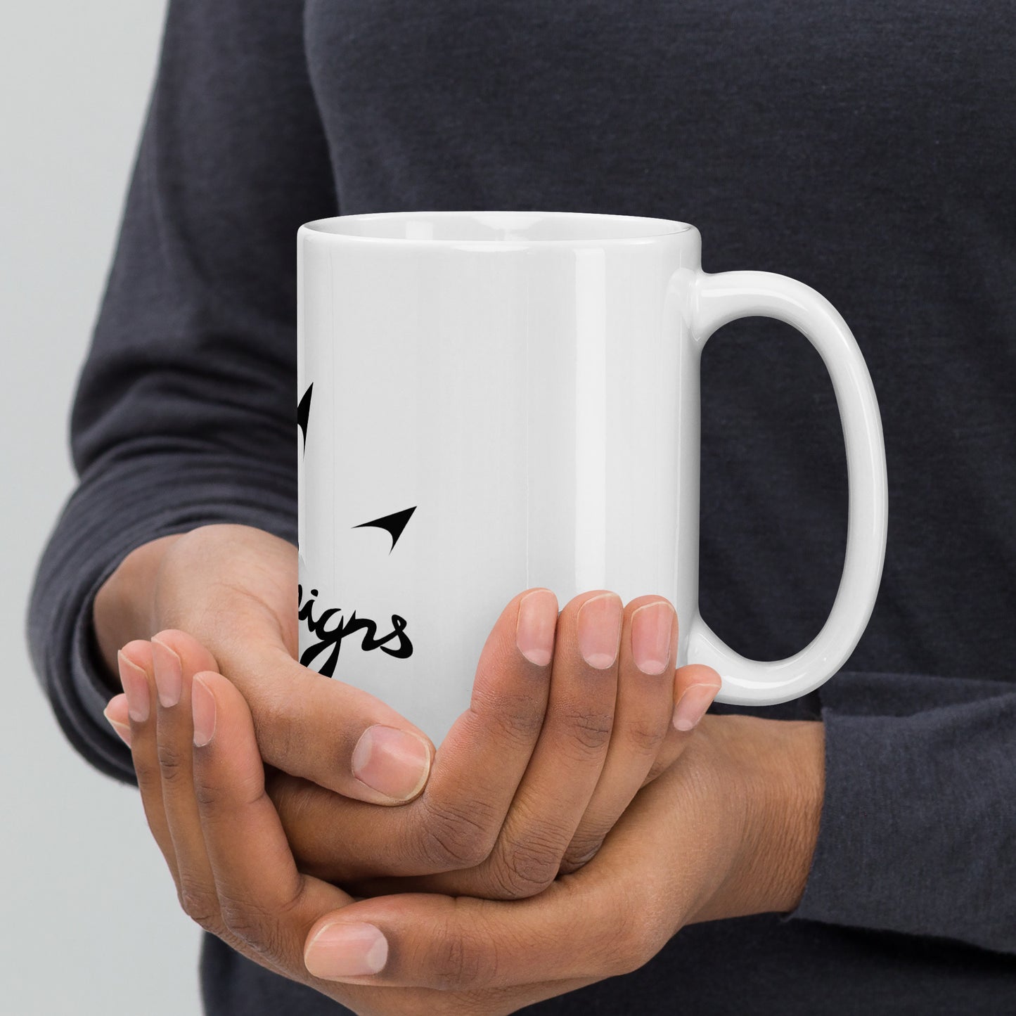 Liquid Reigns - White glossy mug